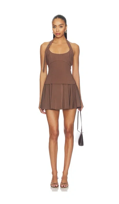 Sovere / Mavi 탱크 미니드레스 In Brown