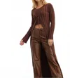 Sovere / Radiant Combo Maxi Cardi In Carob In Brown