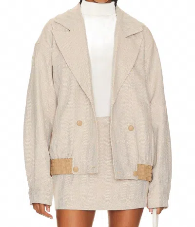 Sovere / Rebellion Bomber Coat In Beige In Multi
