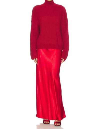 Sovere / Verse Combo Knit Sweater In Poppy In Red