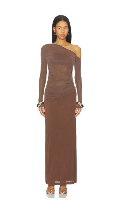 Sovere / Zeya Long Sleeve Dress In Brown