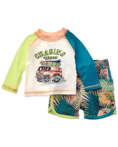 Sovereign Code Kids' 2pc Rashguard Top & Cruise Swim Trunk Set In Multi
