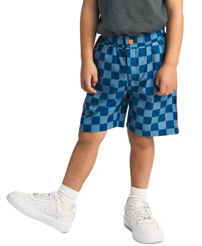 Sovereign Code Kids' Big Boys 4-way-stretch Checker-print Swim Trunks In Dark Blue,checkers