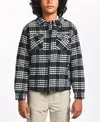 Sovereign Code Big Boys Plaid Coaches Jacket In Black
