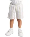 Sovereign Code Toddler & Little Boys Trey Striped Smile-print Swim Trunks In Birch,jolly