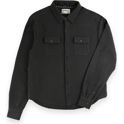 Sovereign Code Favor Button Down Knit Shirt In Gunmetal