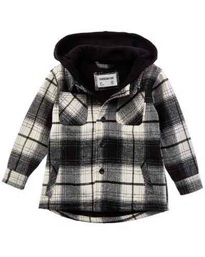 Sovereign Code Guard Hooded Button Down Shirt In Black