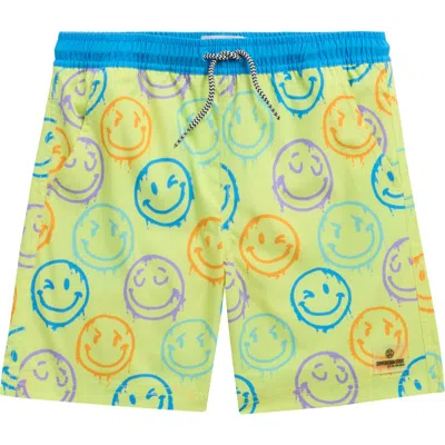 Sovereign Code Kids' Bali Smiley Swim Trunks In Multi