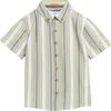 Sovereign Code Kids' Biggs Stripe Button-down Shirt In Seafoam