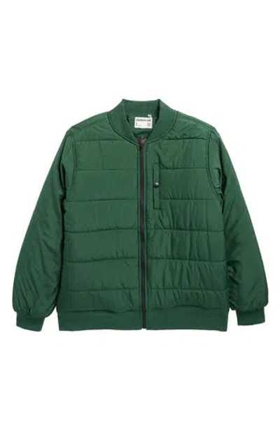 Sovereign Code Kids' Ease Quilted Bomber Jacket In Green