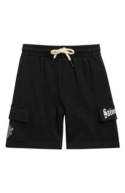 Sovereign Code Kids' Fleece Cargo Shorts In Black