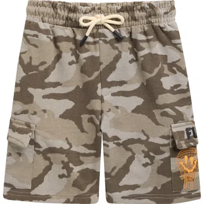 Sovereign Code Kids' Gideon Fleece Cargo Shorts In Green