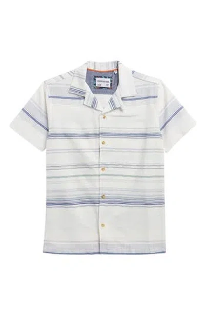 Sovereign Code Kids' Hartman Short Sleeve Cotton Camp Shirt In White