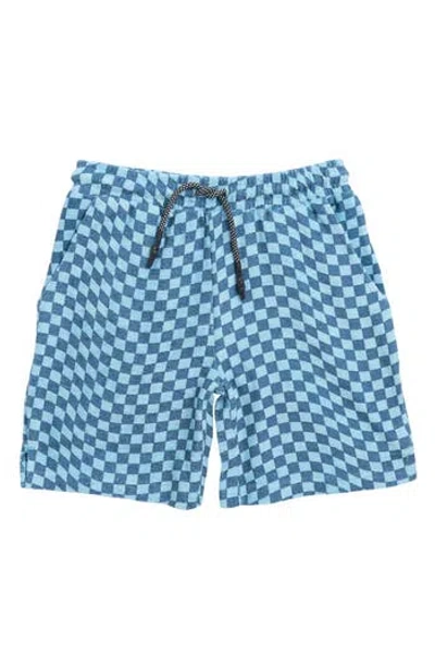 Sovereign Code Kids' Hike Check Shorts In Psycha/sky Blue