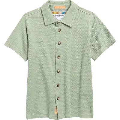 Sovereign Code Kids' Knoven Connect Short Sleeve Button-up Shirt In Green