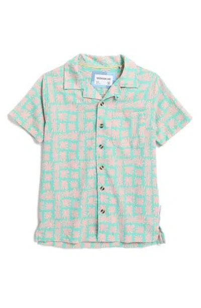 Sovereign Code Kids' Lantern Button-up Shirt In Ice Green/deco