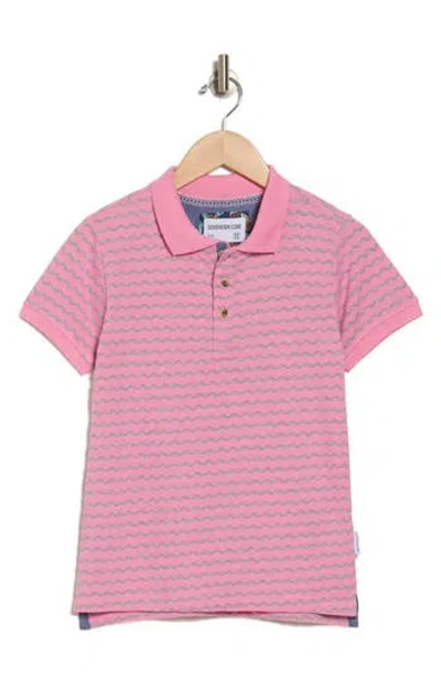 Sovereign Code Kids' Par Piqué Short Sleeve Polo In Sachet Pink