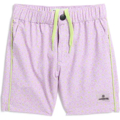 Sovereign Code Kids' Vital Swim Trunks In Barney/fair Orchid