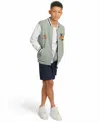 Sovereign Code Little And Big Boys Color Blocked Varsity Jacket In Slate
