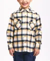 Sovereign Code Little Boys Soft Plaid Flannel Button-up Shirt In Turtle Dove
