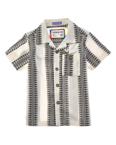 Sovereign Code Kids' Malta Button Front T-shirt In White