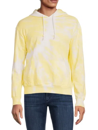 Sovereign Code Men's Glitch Graphic Dropped Shoulder Hoodie In Yellow