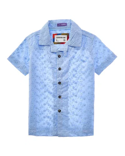 Sovereign Code Kids' Notting Button Front T-shirt In Blue