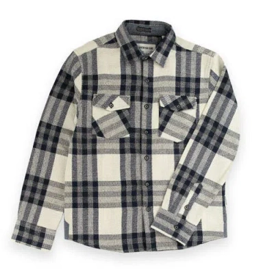 Sovereign Code Kids'  Redwood Button Down Shirt In Cream/dylan Plaid