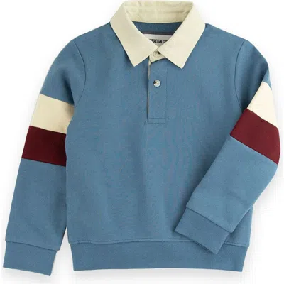 Sovereign Code Kids'  Rush Collar Knit Shirt In Coronet Blue