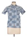 Sovereign Code Short Sleeve Button Down Shirt In Blue