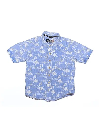 Pre-owned Sovereign Code Kids' Short Sleeve Button Down Shirt In Blue