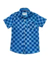 Sovereign Code Stanley Aop Stretch Button-up Shirt In Blue