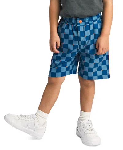 Sovereign Code Kids' Toddler & Little Boys Trey Checker-print Swim Trunks In Dark Blue
