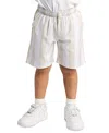 Sovereign Code Toddler & Little Boys Trey Striped Smile-print Swim Trunks In Birch,jol