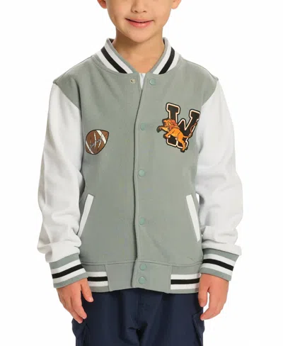 Sovereign Code Babies' Toddler Boys Blocked Varsity Jacket In Slate