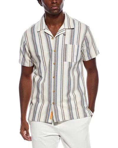 Sovereign Code Tour Woven Shirt In Off White/ Kirby Stripe 4