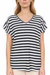 Soya Concept Kaiza Short Sleeve Top In Black In Black