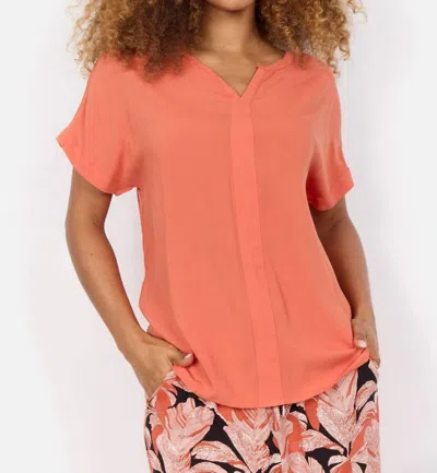Soya Concept Radia Blouse In Dusty Clay In Multi