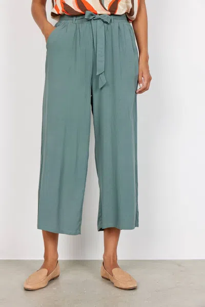 Soya Concept Sofia Cropped Pants In Shadow Green In Multi