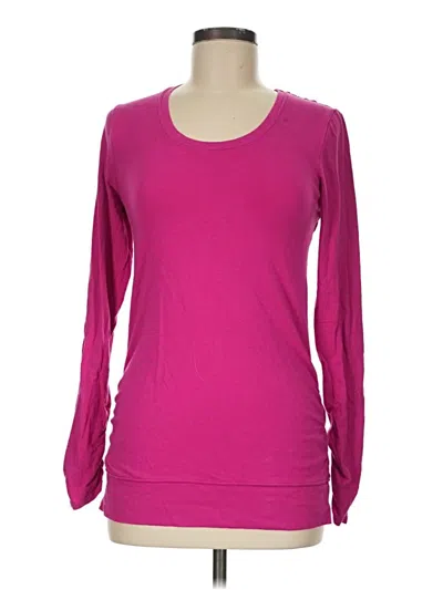 Pre-owned Soybu Long Sleeve Top Pink Scoop Neck Tops