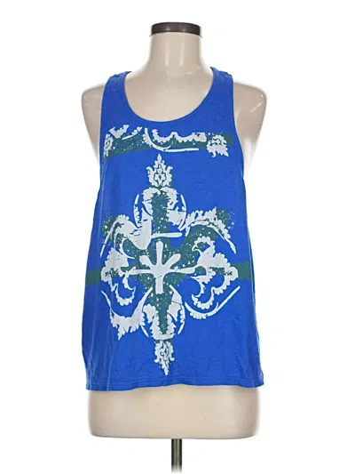 Pre-owned Soybu Tank Top Blue Halter Neckline Tops