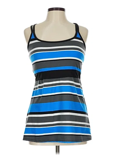 Pre-owned Soybu Tank Top Blue Strapless Neckline Tops