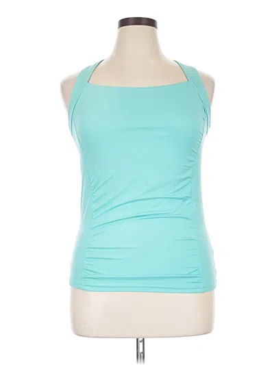 Pre-owned Soybu Tank Top Teal Halter Neckline Tops