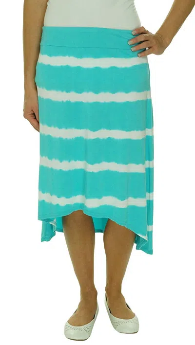 Soybu Women's Activewear Striped Hi Low Skirt In Boardwalk In Blue