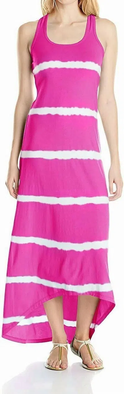 Soybu Women's Activewear Tie Dye Striped Maxi Dress In Amaryllis In Pink