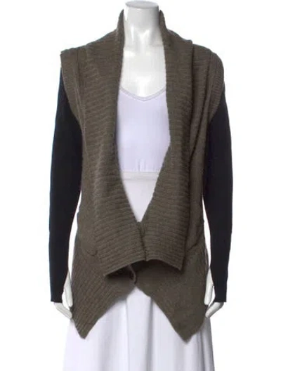 Pre-owned Soyer Camel Hair Open Front Sweater In Brown