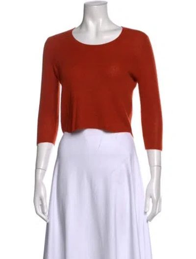 Pre-owned Soyer Cashmere Crew Neck Sweater In Orange