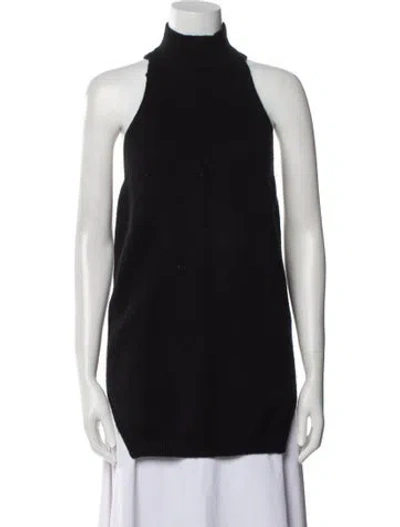 Pre-owned Soyer Cashmere Mock Neck Sweater In Black