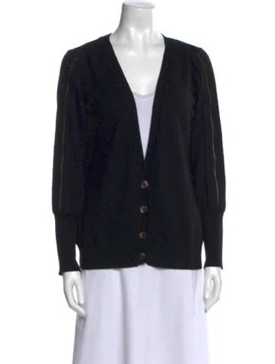 Pre-owned Soyer Cashmere V-neck Sweater In Black