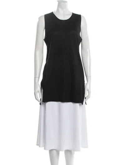 Pre-owned Soyer Crew Neck Sleeveless Top In Black